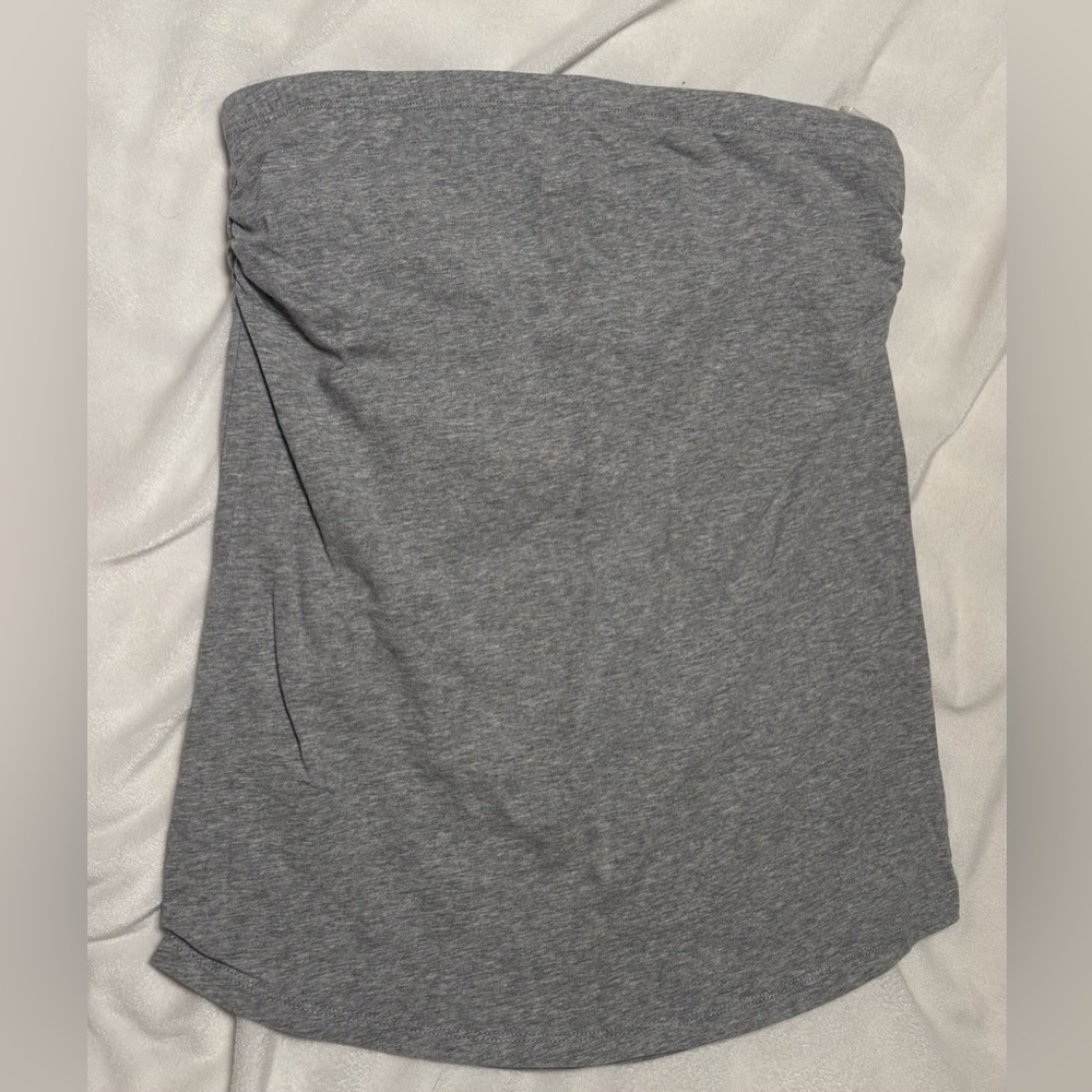 Women’s Gray Tube Top-Stretch Jersey